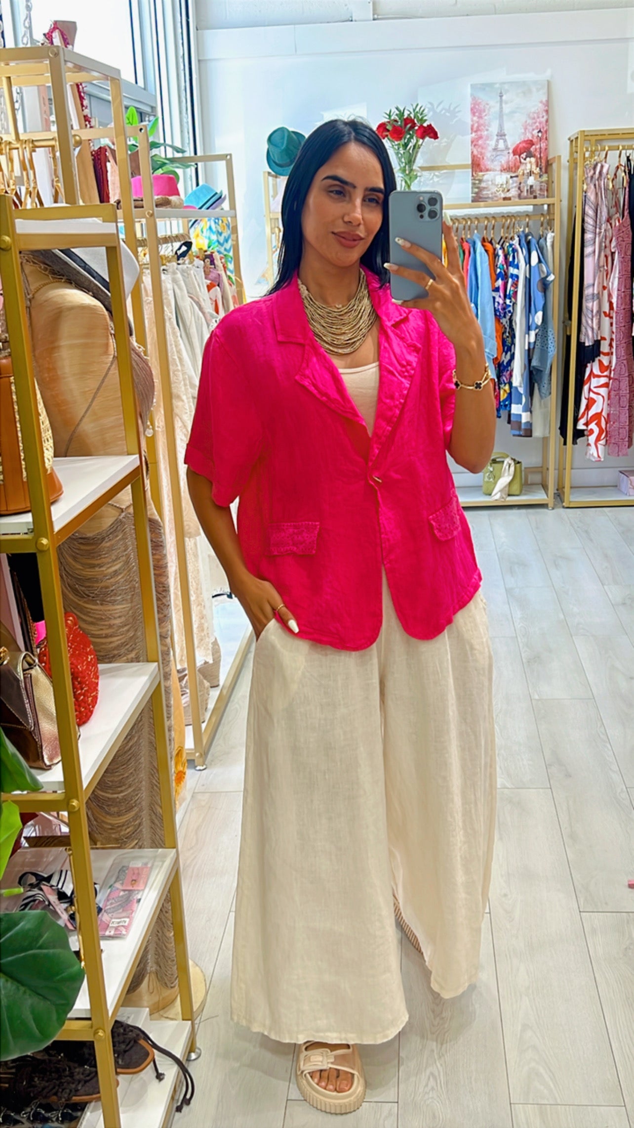Jimena Linen Blouse