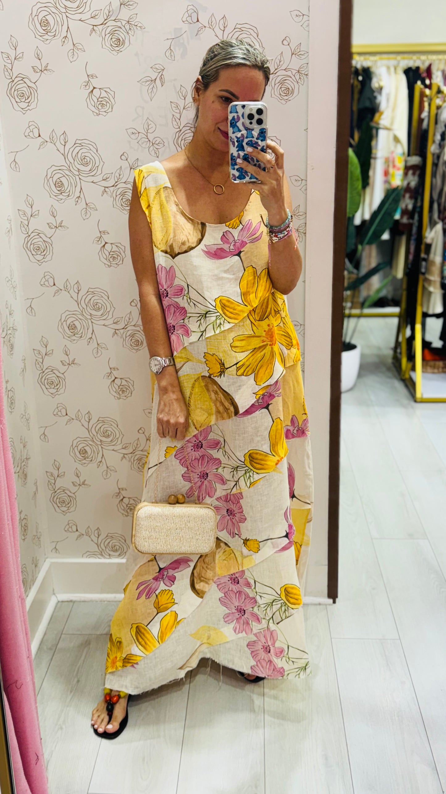 Floral Linen Dress
