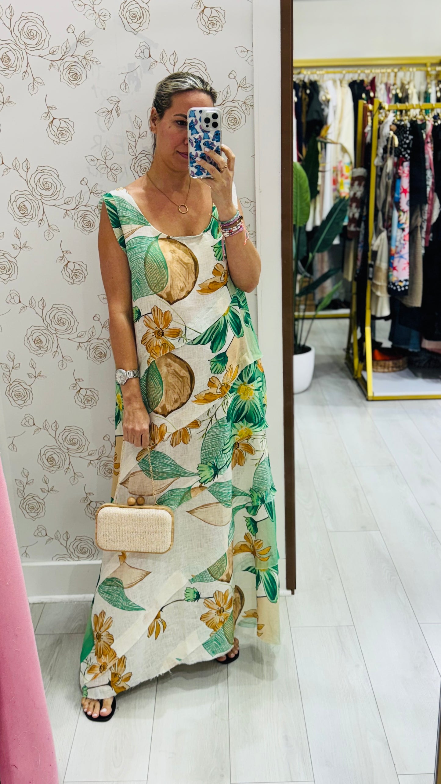 Floral Linen Dress