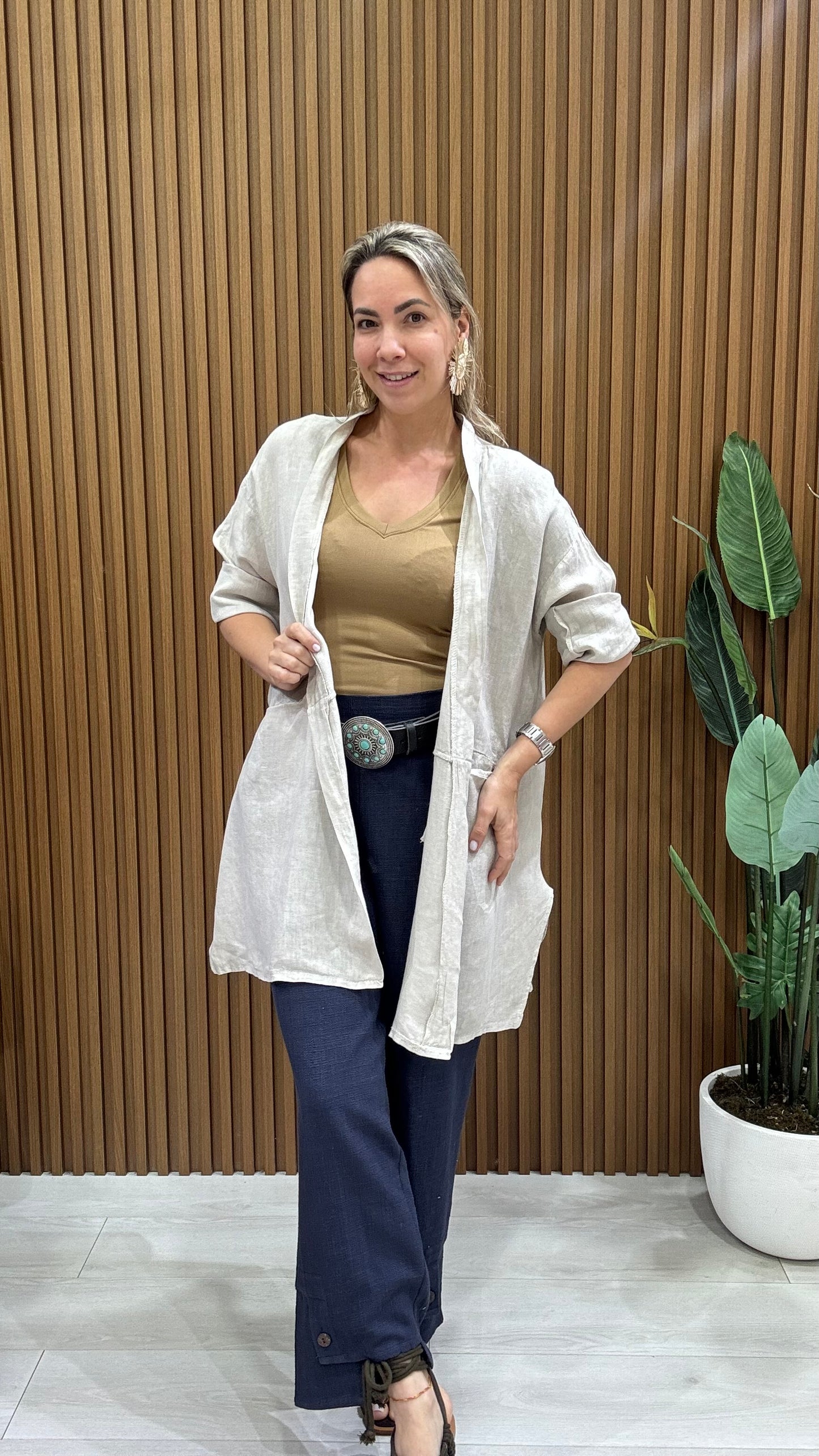 Frid Linen Cardigan