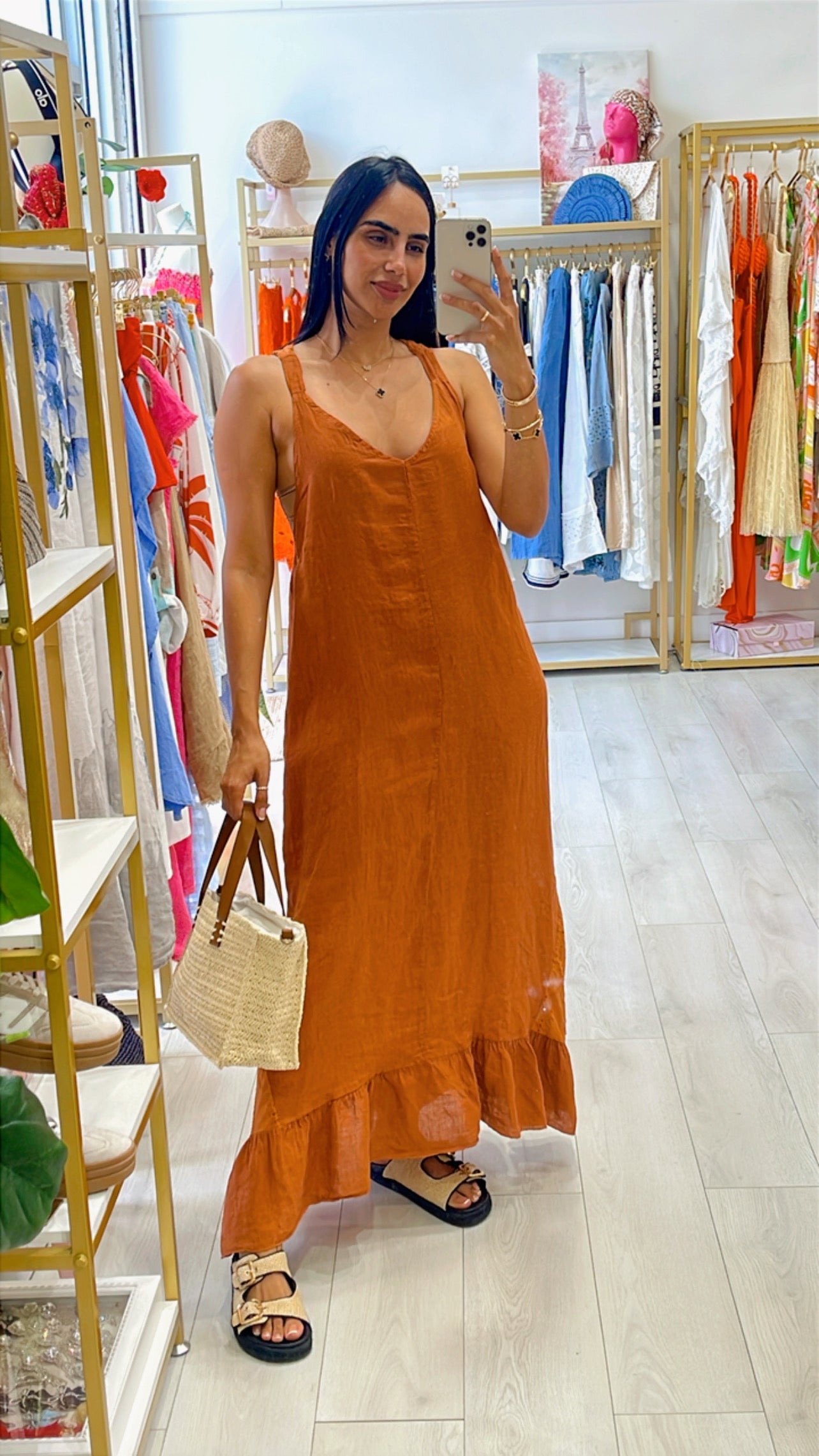 Monica Linen Dress
