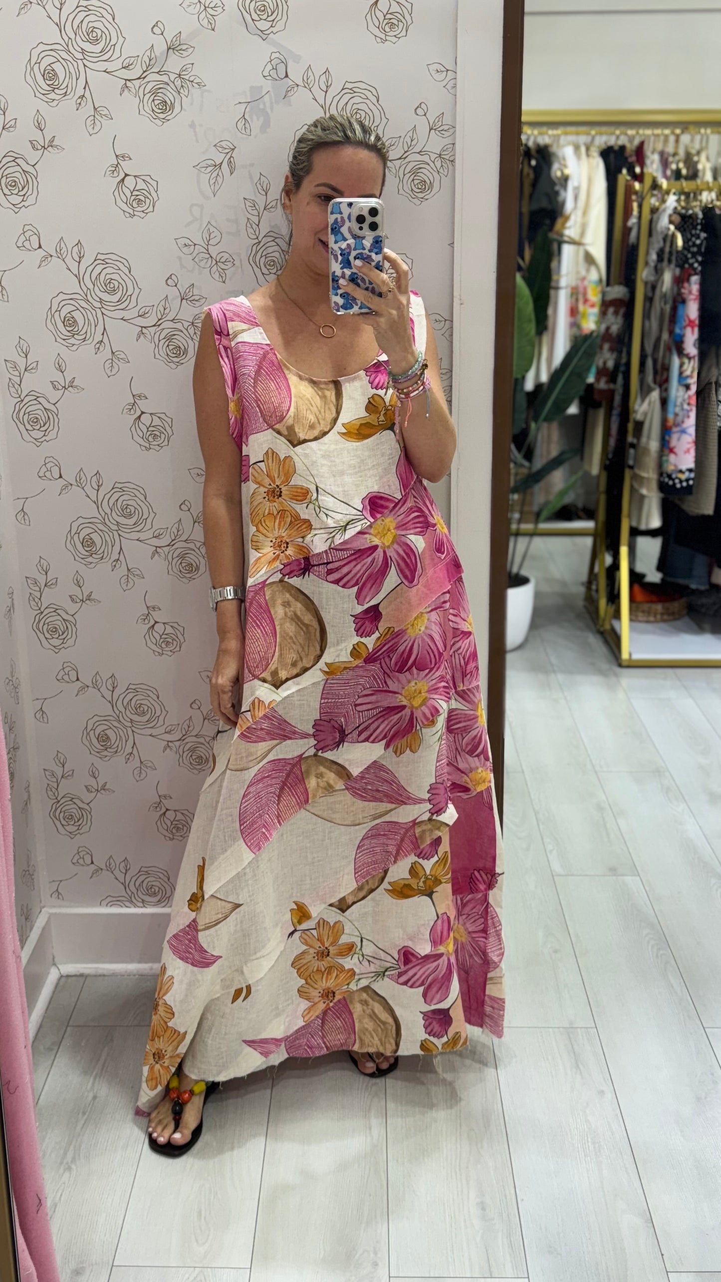 Floral Linen Dress