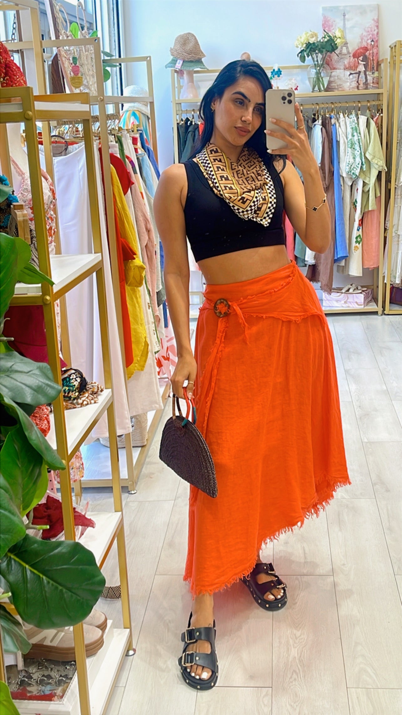 Pamela Linen Skirt