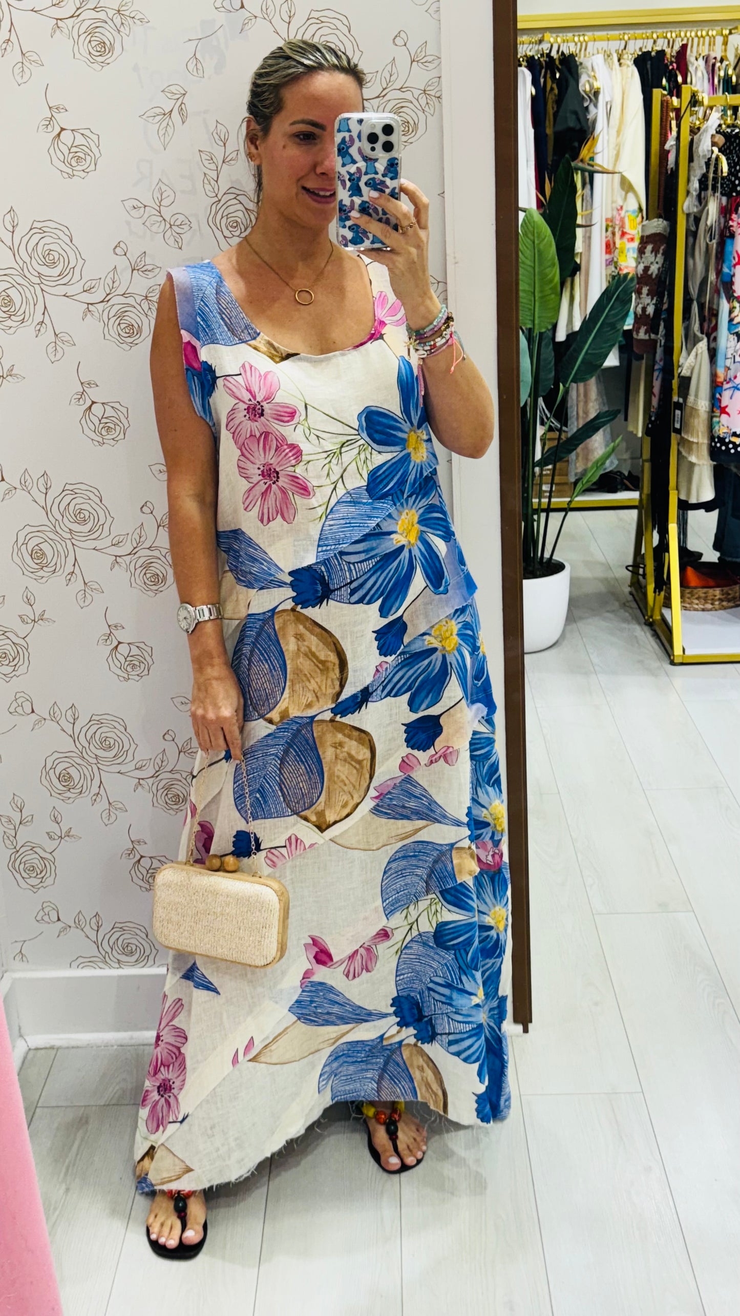 Floral Linen Dress