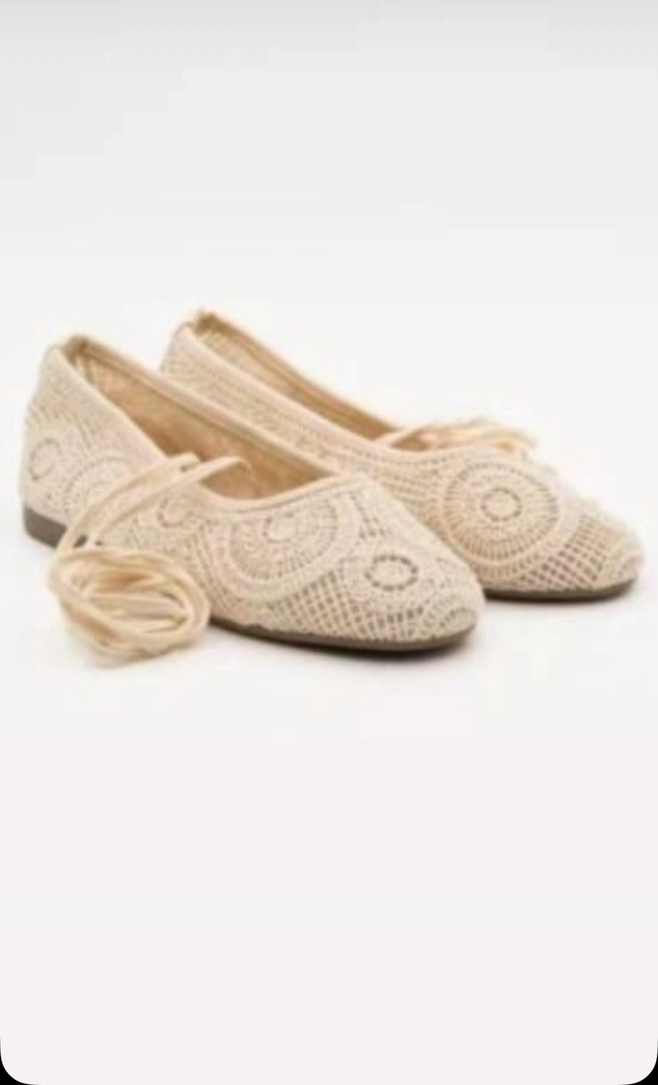 Crochet Balerina Nude Shoes