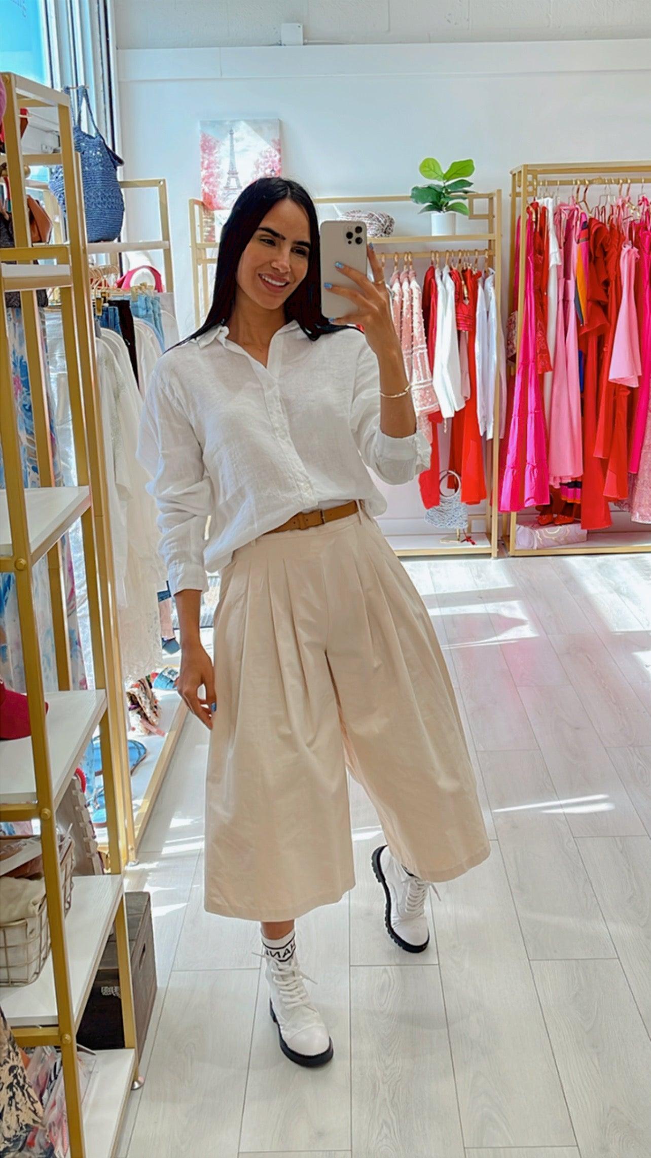 Ray Shirt Plain Blouse
