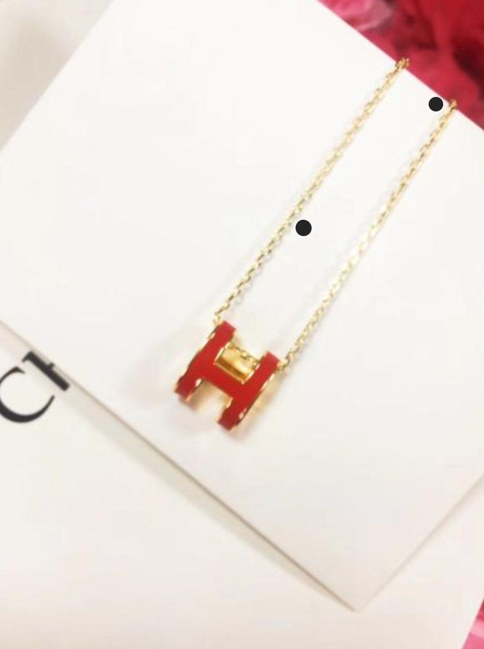 H Necklace and Earrings Set