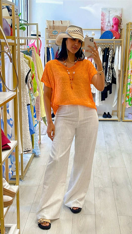 Jimena Linen Blouse