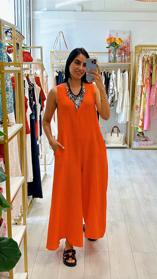 Mia Linen Jumpsuit
