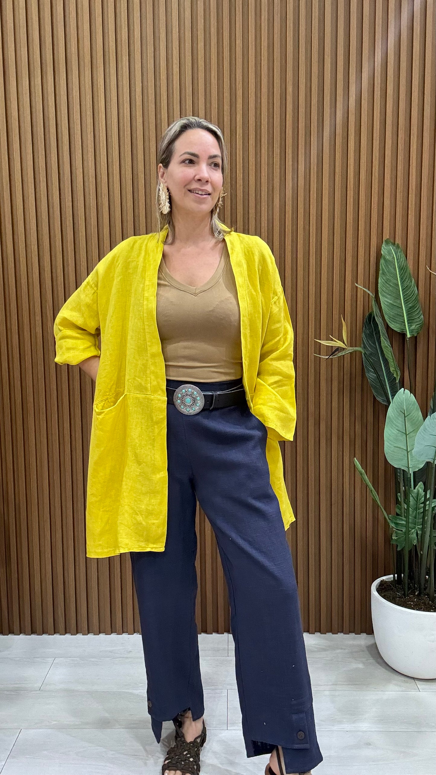 Frid Linen Cardigan