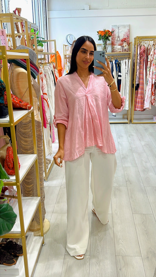 Kristina Linen Blouse