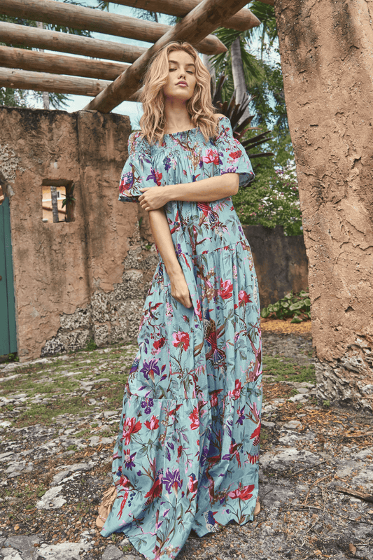 Momposina Raven Sky Blue Dress