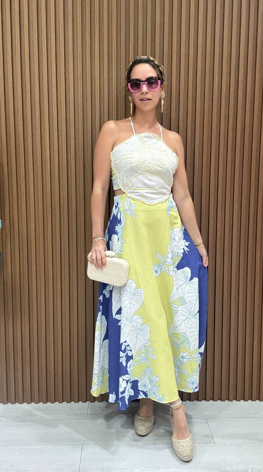 Floral Linen Dress