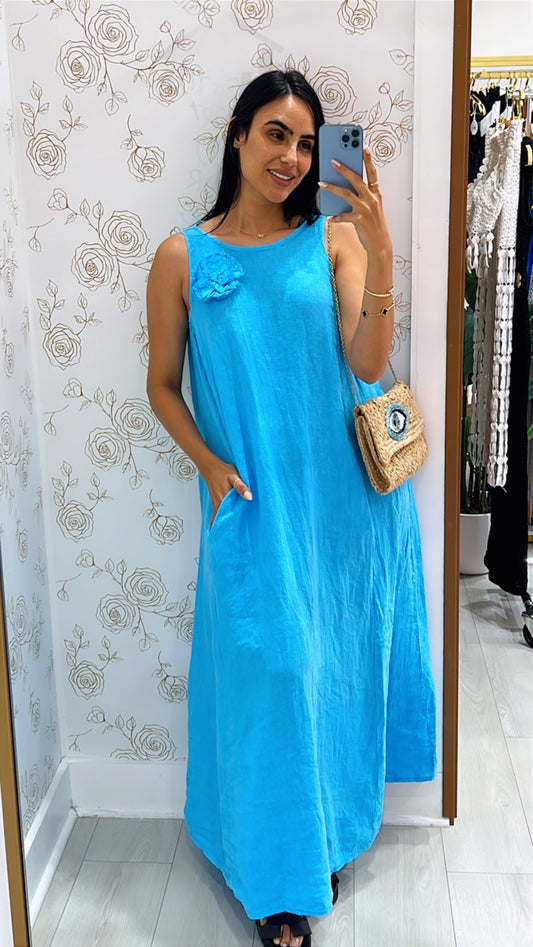 Evangeline Linen Dress