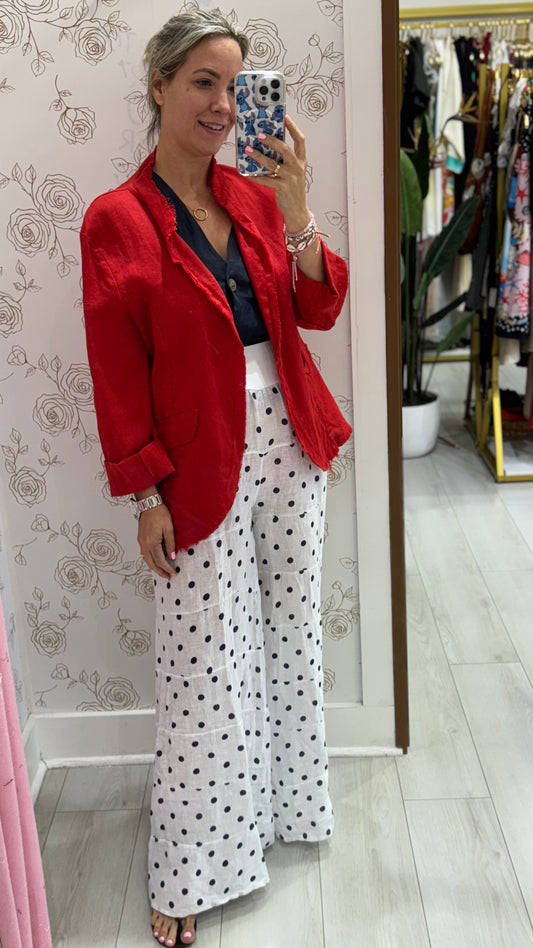 Lidia Linen Stamp Pant