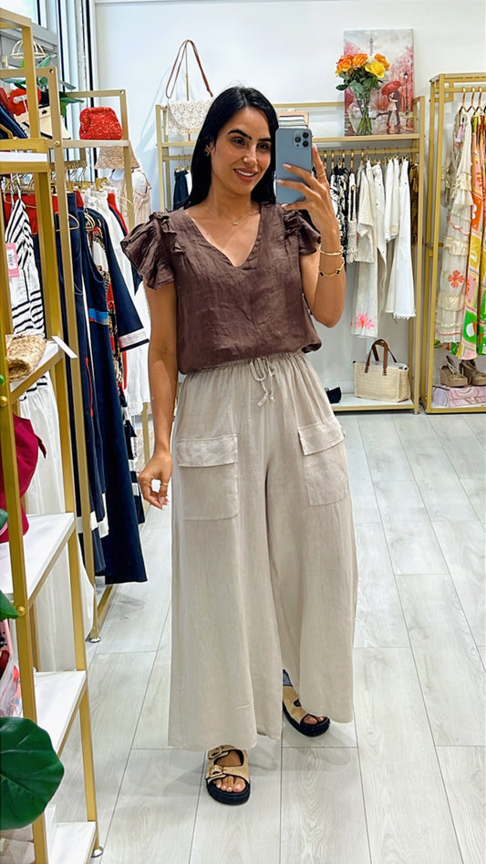 Elena Linen Blouse