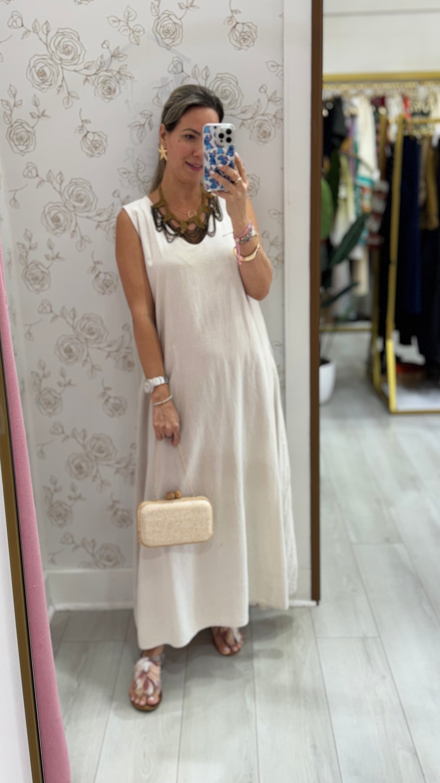 Reina Linen Dress