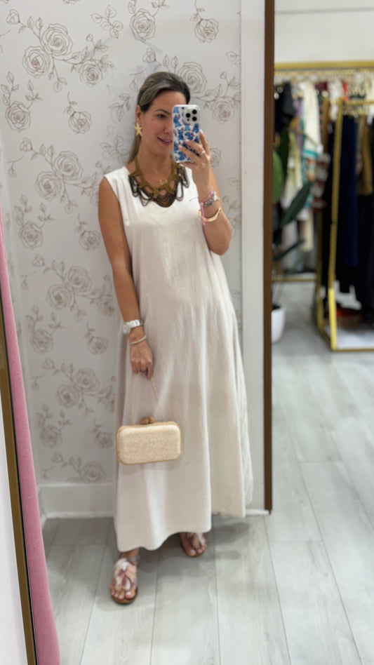 Reina Linen Dress