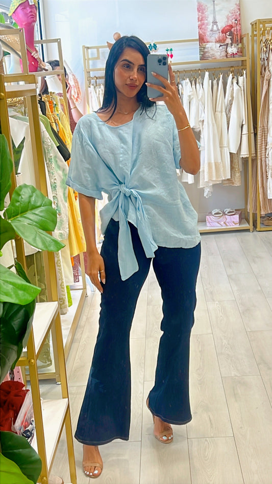 Lidia Linen Blouse