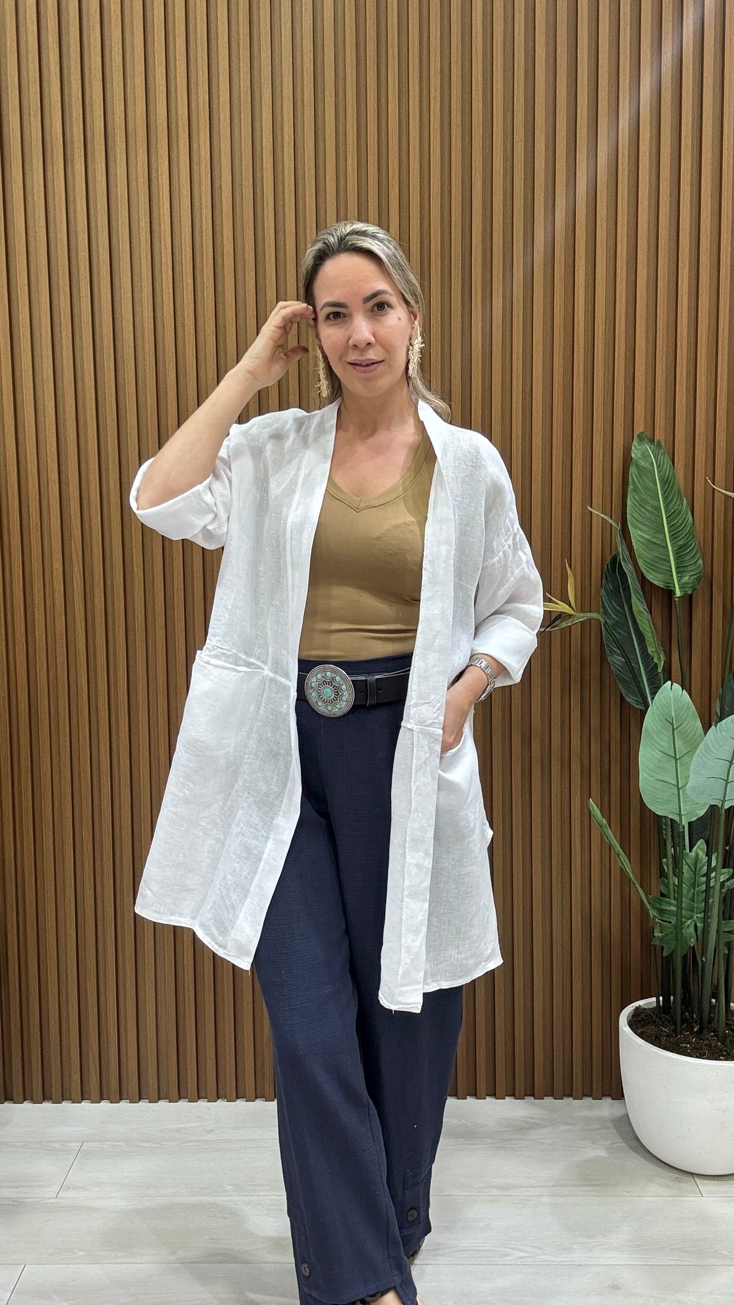 Frid Linen Cardigan