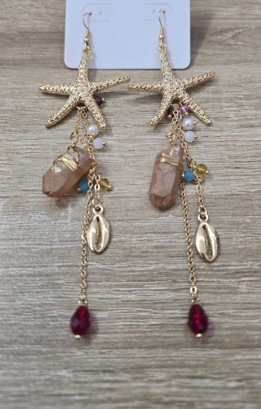 Long Star Earring